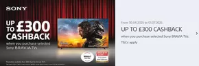 Sony catalogue in Staines | Up To £300 Cashback | 2025-04-30T00:00:00.000Z - 2025-07-01T00:00:00.000Z
