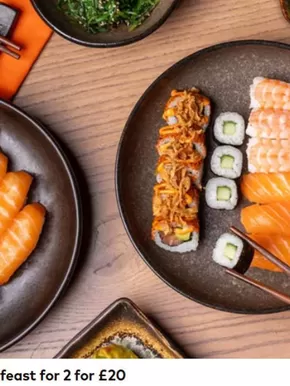 Yo! Sushi catalogue | Feast For 2 For £20 | 2025-05-28T00:00:00.000Z - 2025-06-22T00:00:00.000Z