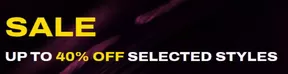 Sale Up To 40% Off Selected Styles