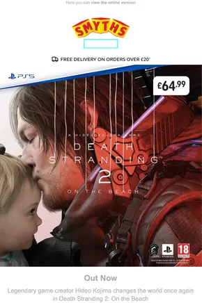 Smyths Toys catalogue in Redcar | Death Stranding | 2025-06-27T00:00:00.000Z - 2025-07-31T00:00:00.000Z