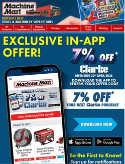 Machine Mart catalogue | Exclusive In - App Offer! | 2026-03-24T00:00:00.000Z - 2026-04-22T00:00:00.000Z