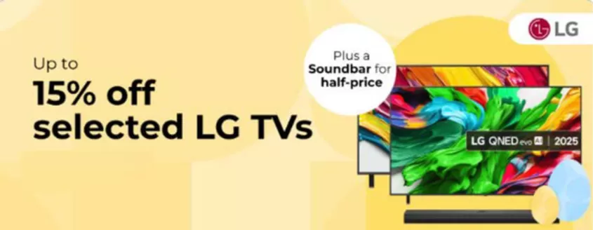 Hughes catalogue in South Oxhey | Up To 15% Off Selected LG TV | 2026-03-30T00:00:00.000Z - 2026-04-25T00:00:00.000Z