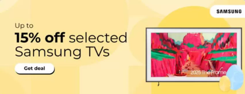 Hughes catalogue in South Oxhey | Up To 15% Off Selected Samsung Tvs | 2026-04-08T00:00:00.000Z - 2026-04-20T00:00:00.000Z