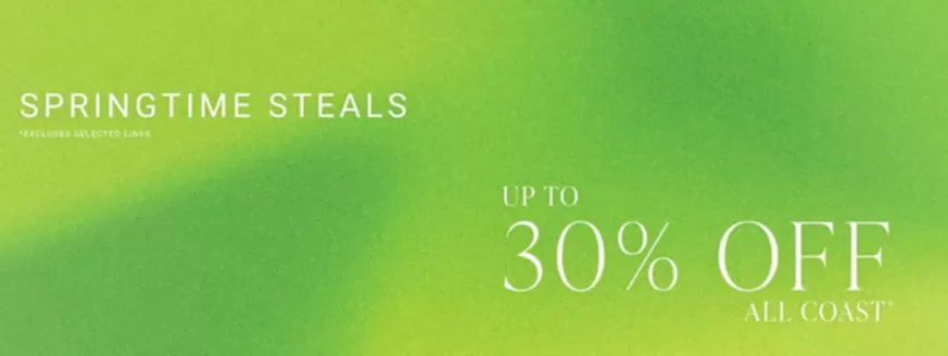 Coast catalogue | Up To 30% Off All Coast | 2026-04-14T00:00:00.000Z - 2026-04-24T00:00:00.000Z