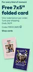 Snapfish catalogue | Free 7x5'' Folded Card | 2026-04-09T00:00:00.000Z - 2026-09-30T00:00:00.000Z